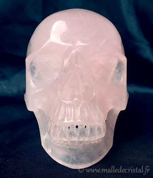  Crâne de Quartz Rose sculpture 05