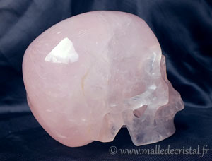  Crâne de Quartz Rose sculpture 12