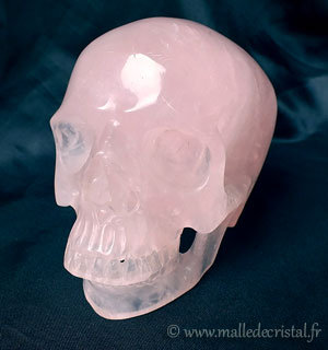  Crâne de Quartz Rose sculpture 06