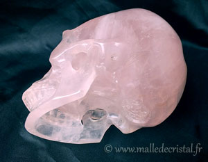  Crâne de Quartz Rose sculpture 13