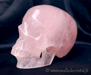  Crâne de Quartz Rose sculpture 10