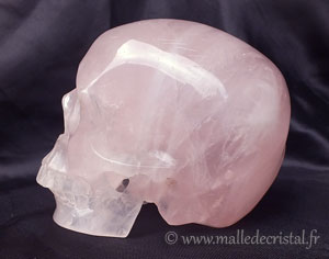  Crâne de Quartz Rose sculpture 11